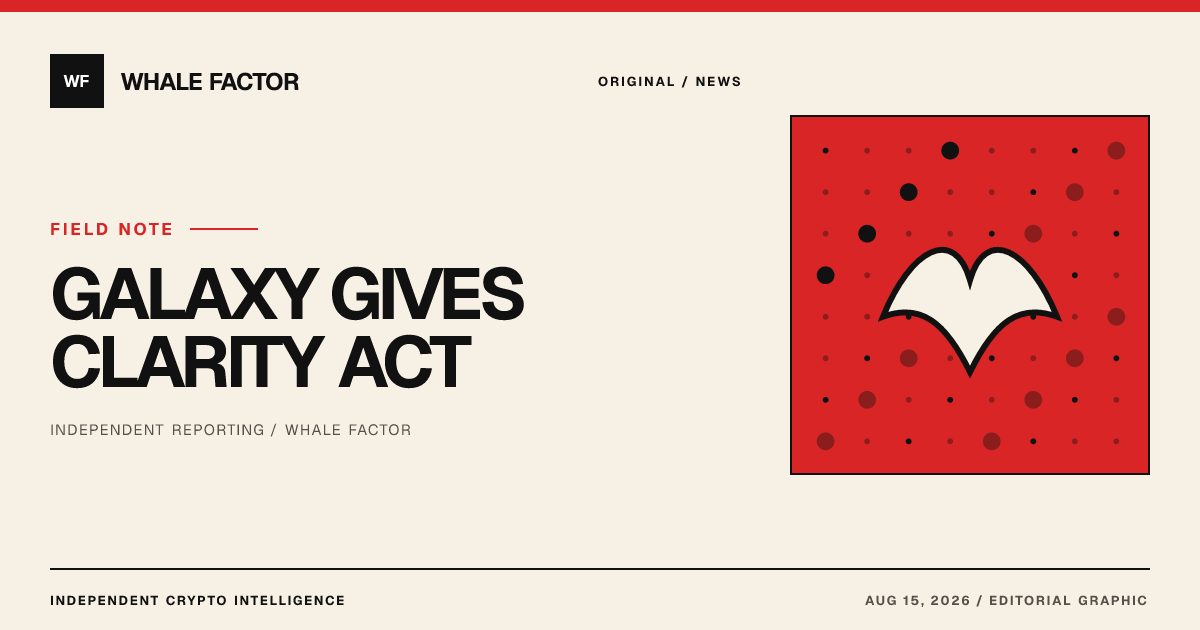Galaxy Gives CLARITY Act a 10% Chance: Here's Why Crypto Should Care