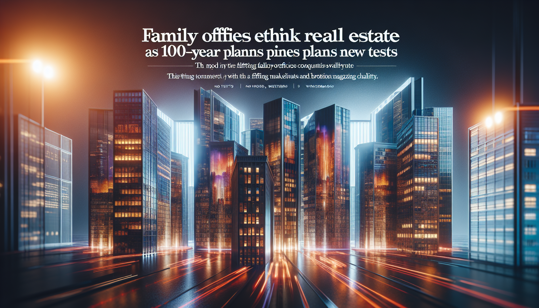Family Offices Rethink Real Estate as 100-Year Plans Face New Tests